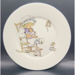Lenox Special Children's Edition Rocking Chair Girl Plate Blue Rimmed